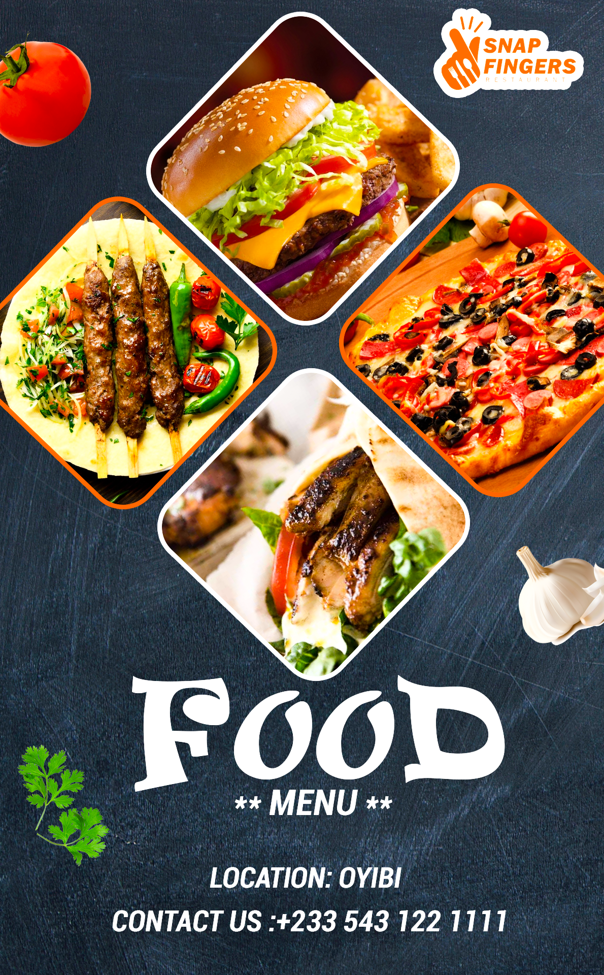 Snap fingers promotional flyer by Elijah Dom