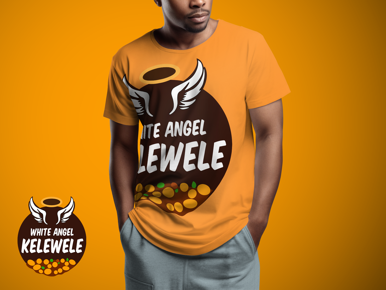 White Angel Kelewele shirt By Elijah Dom